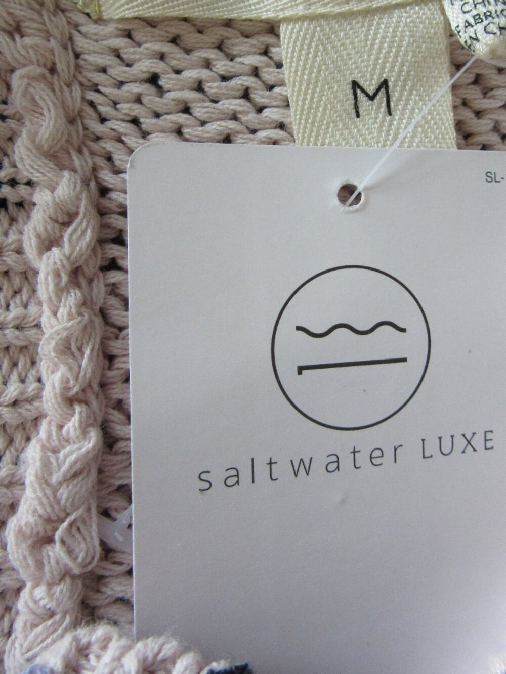 saltwater LUXE Multicolor Knit M Sleeveless Floral Pattern Cotton Sweater NWT - Picture 3 of 4